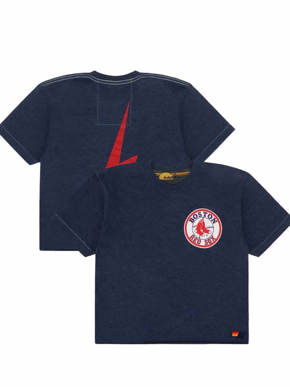 Aviator Nation Boston Res Sox Cropped Tee